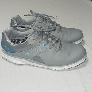 FootJoy Pro SL Golf Gray Light Blue Athletic Golf Shoes 98118 Women's Size 10